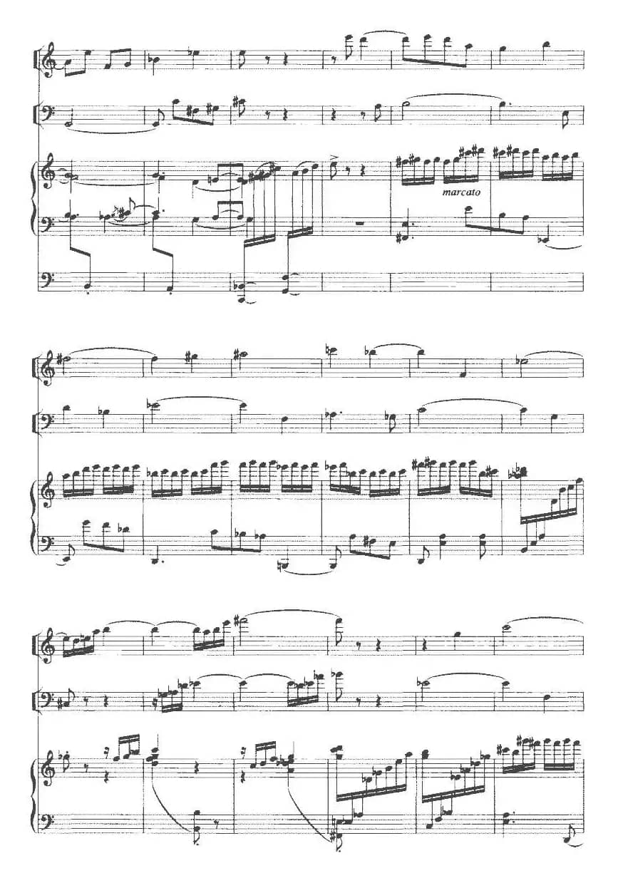 钢琴三重奏（陈铭志作曲版、小提琴+大提琴+钢琴）