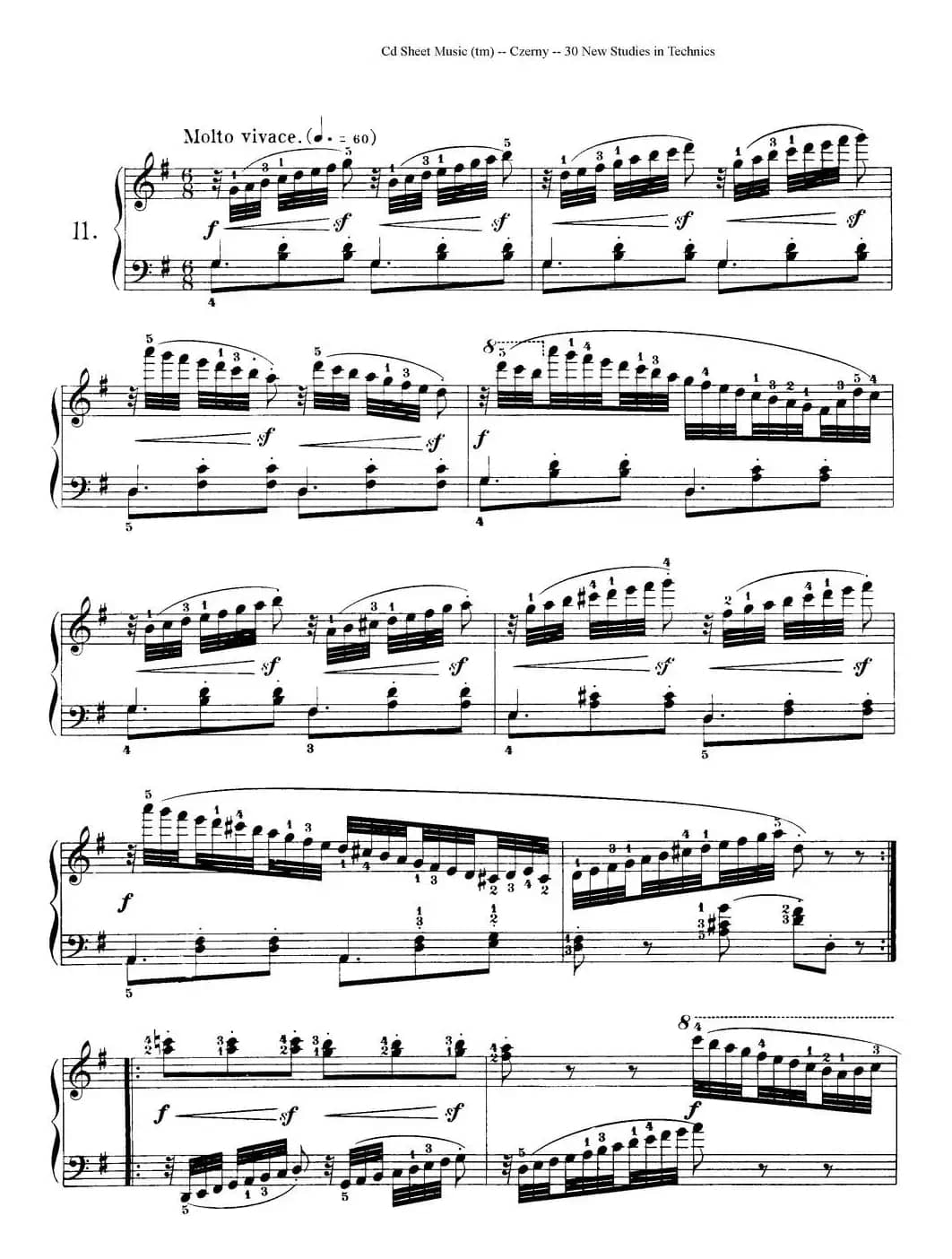 Czerny - 30 New Studies - 11（车尔尼Op849 - 30首练习曲）