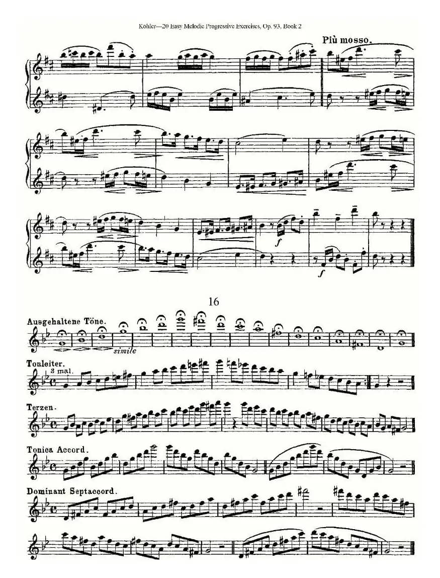 柯勒练习曲作品93号（二）