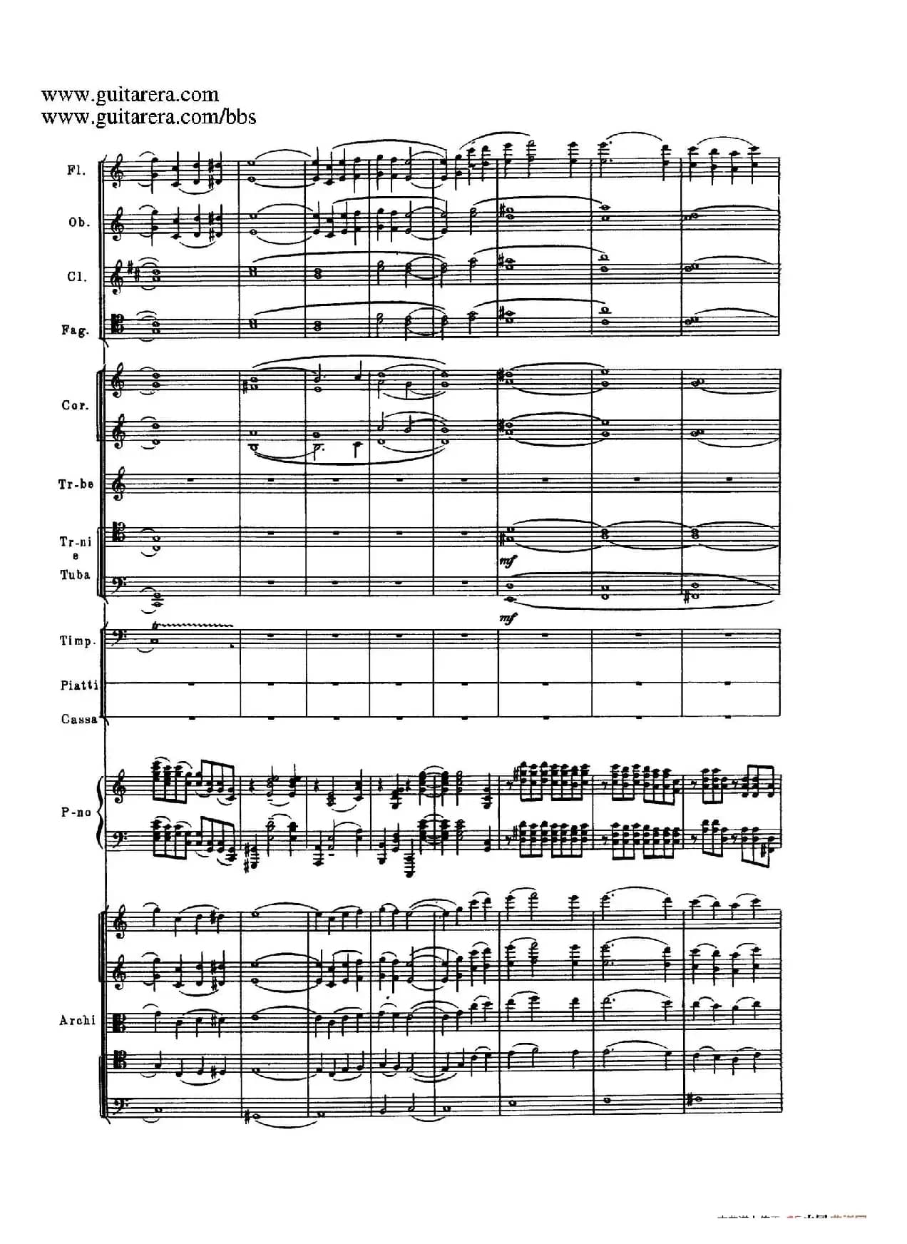 c小调第二钢琴协奏曲 Op.18（第三乐章总谱P25——37）