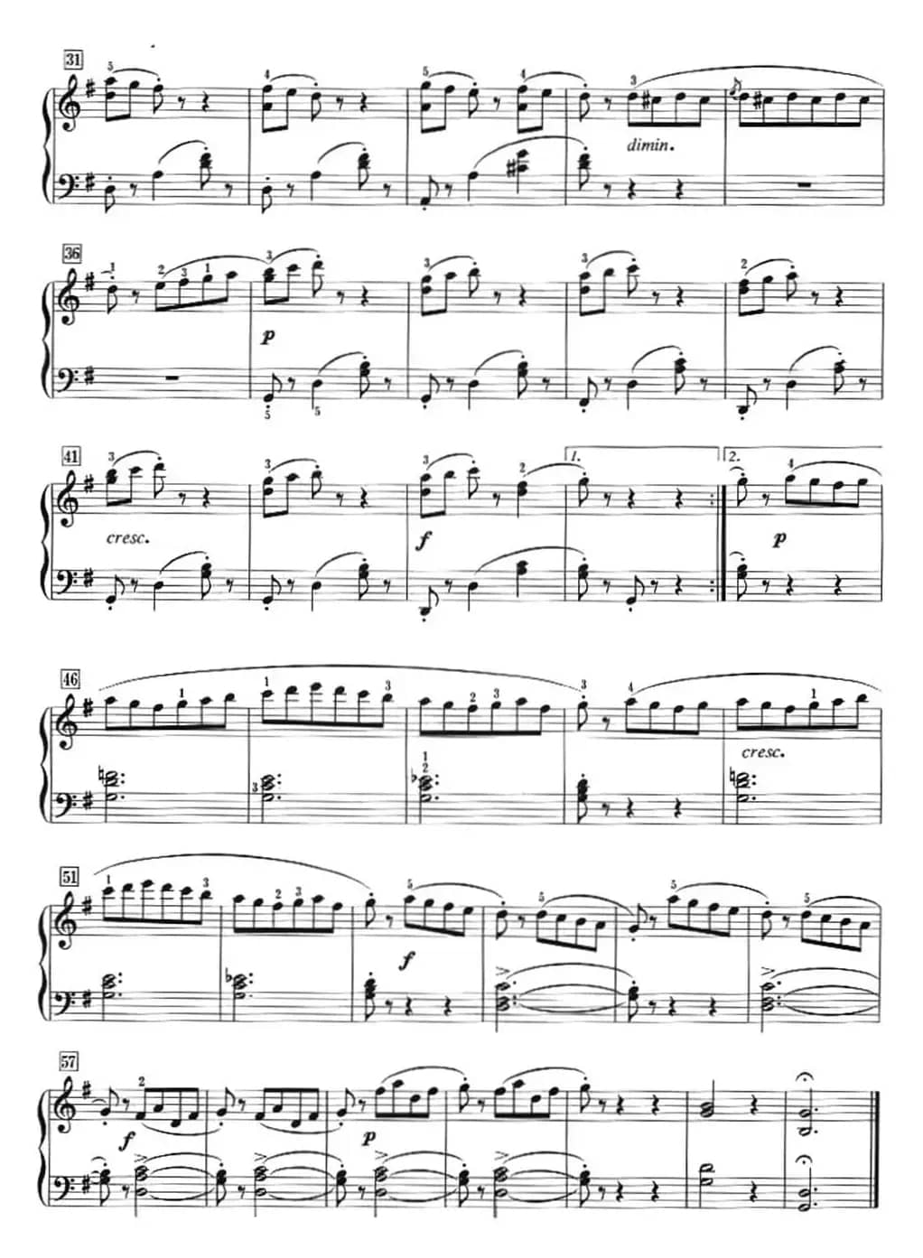 50首莱蒙钢琴练习曲 作品37（NO.13）