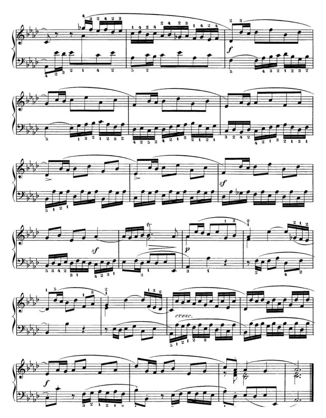 巴赫《平均律钢琴曲集·第一卷》之前奏曲（NO.17）