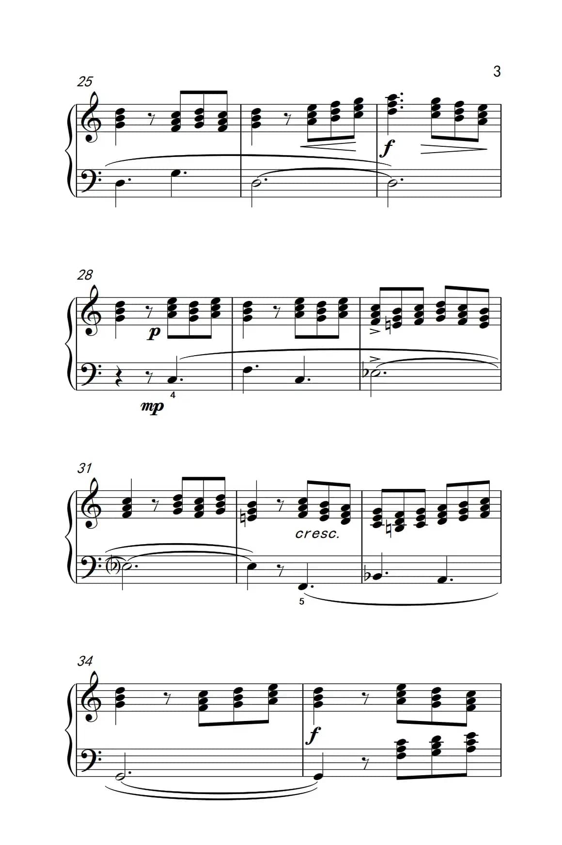 和弦练习（巴托克 小宇宙 钢琴教程 3）