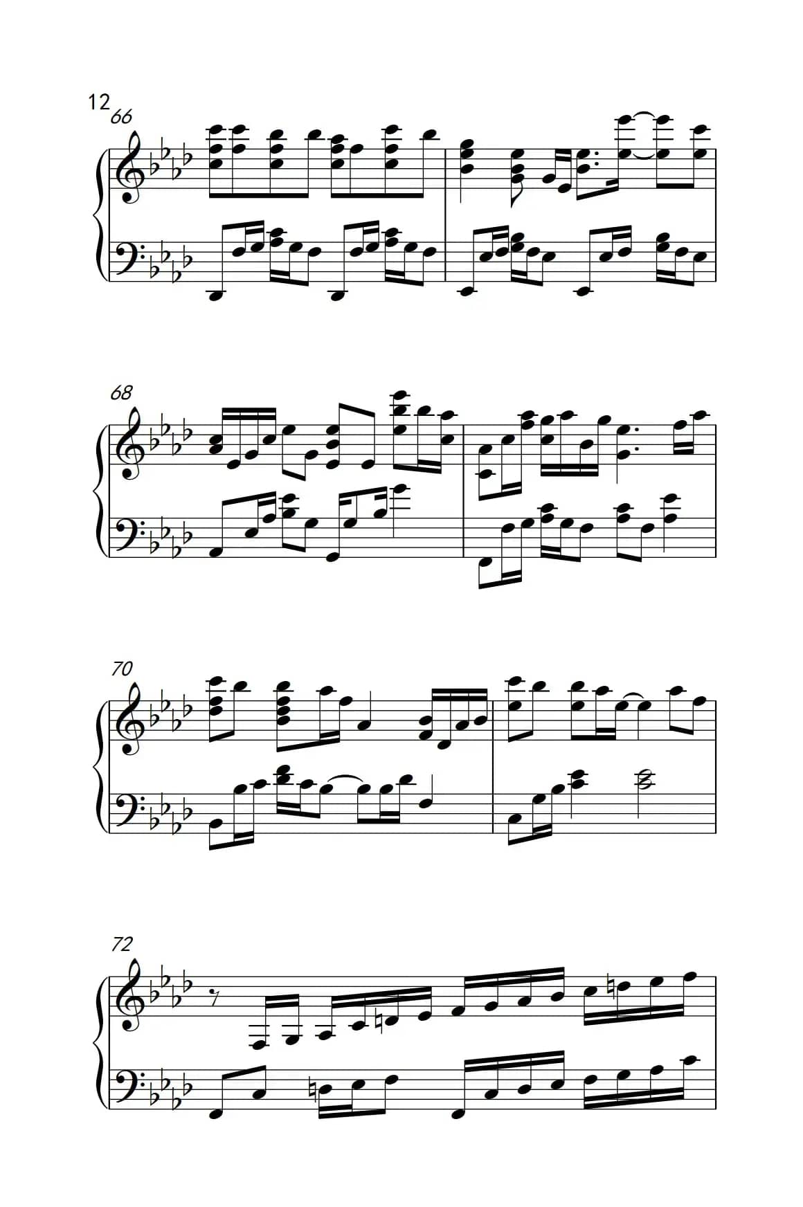 默（电影《何以笙箫默》插曲）（《弹吧音教》制谱版）