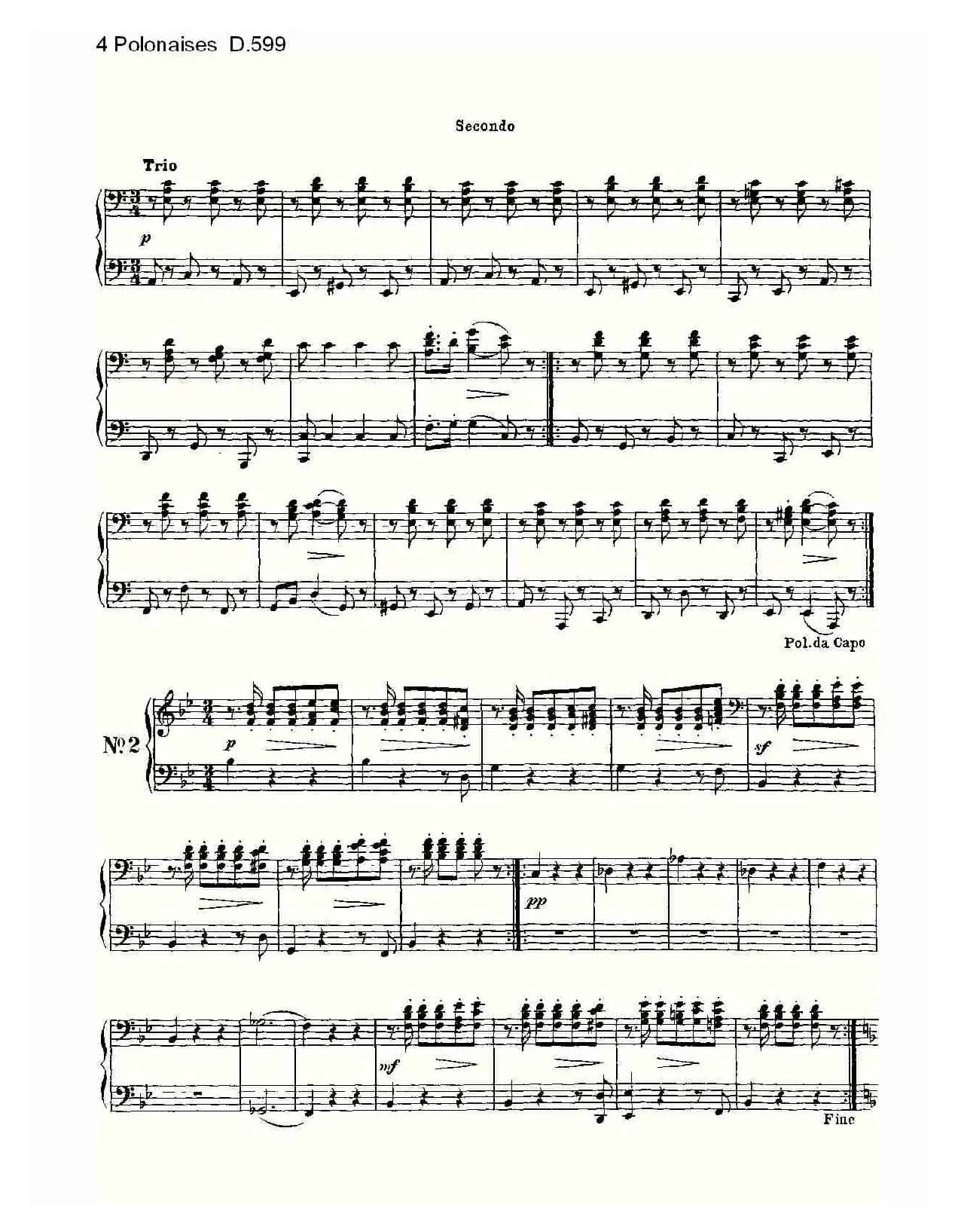 4 Polonaises D.599（４波罗乃兹舞曲 D.599）