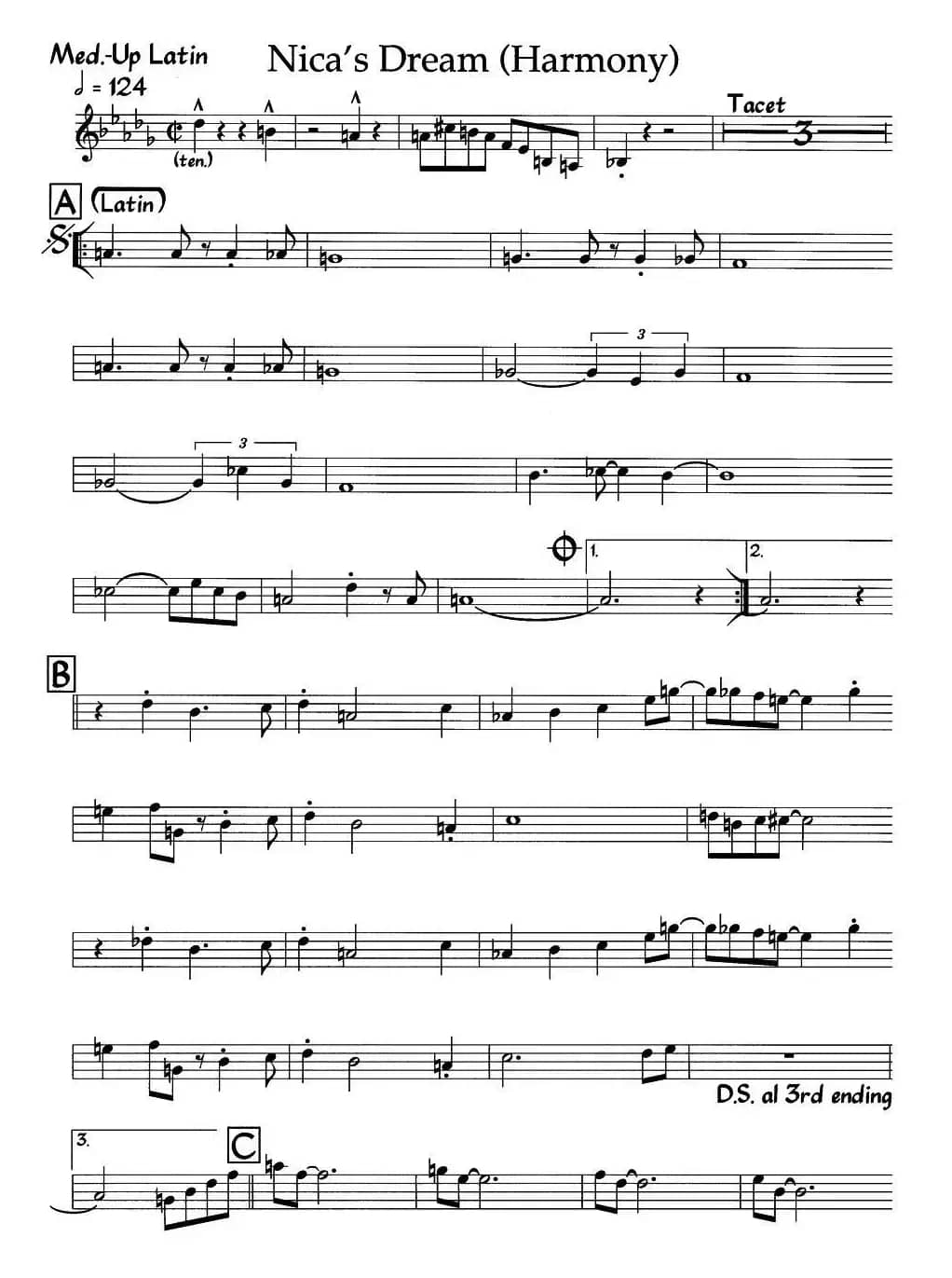 Nica's Dream(Harmony)（爵士钢琴曲）