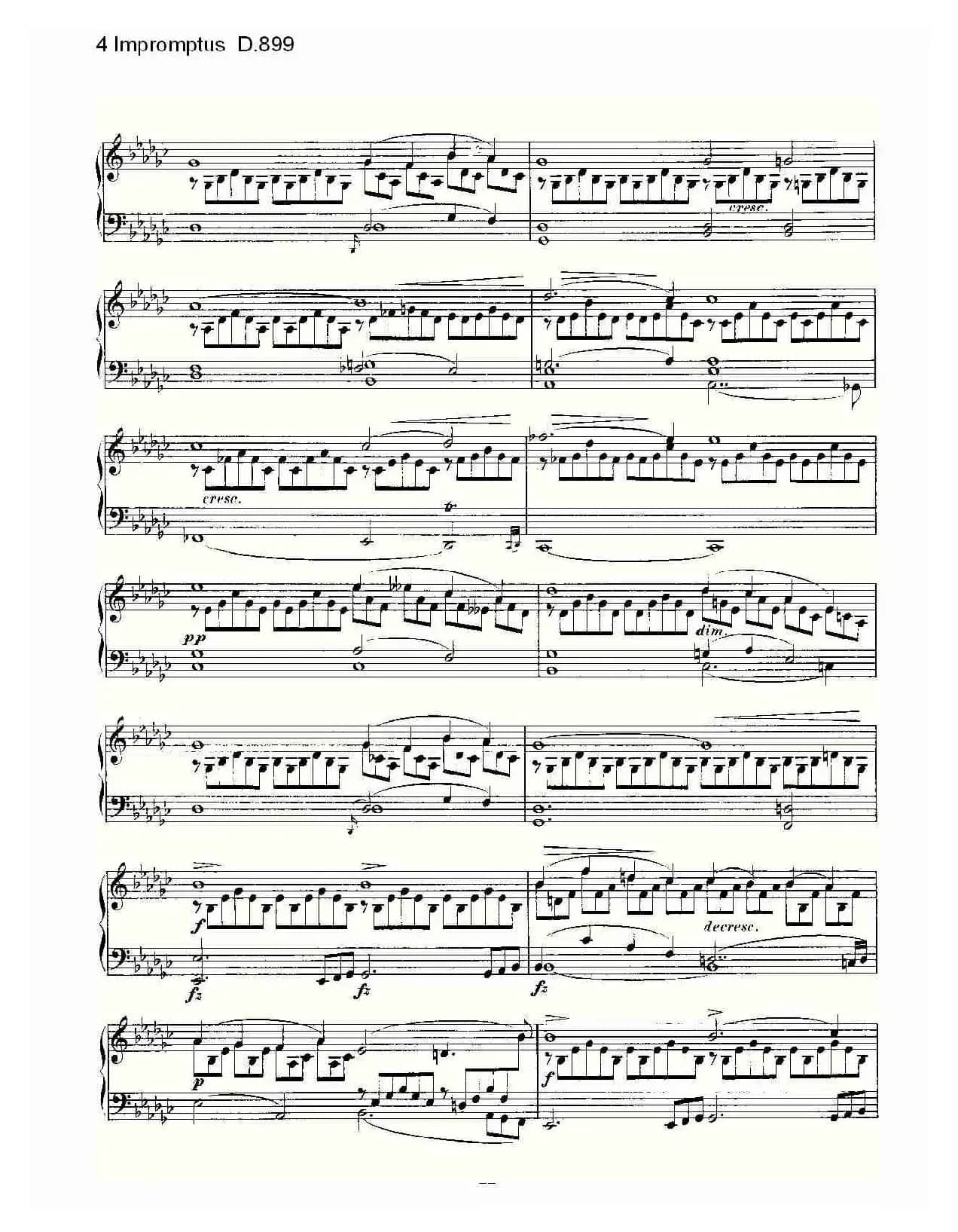4 Impromptus D.899（4人即兴演奏 D.899）