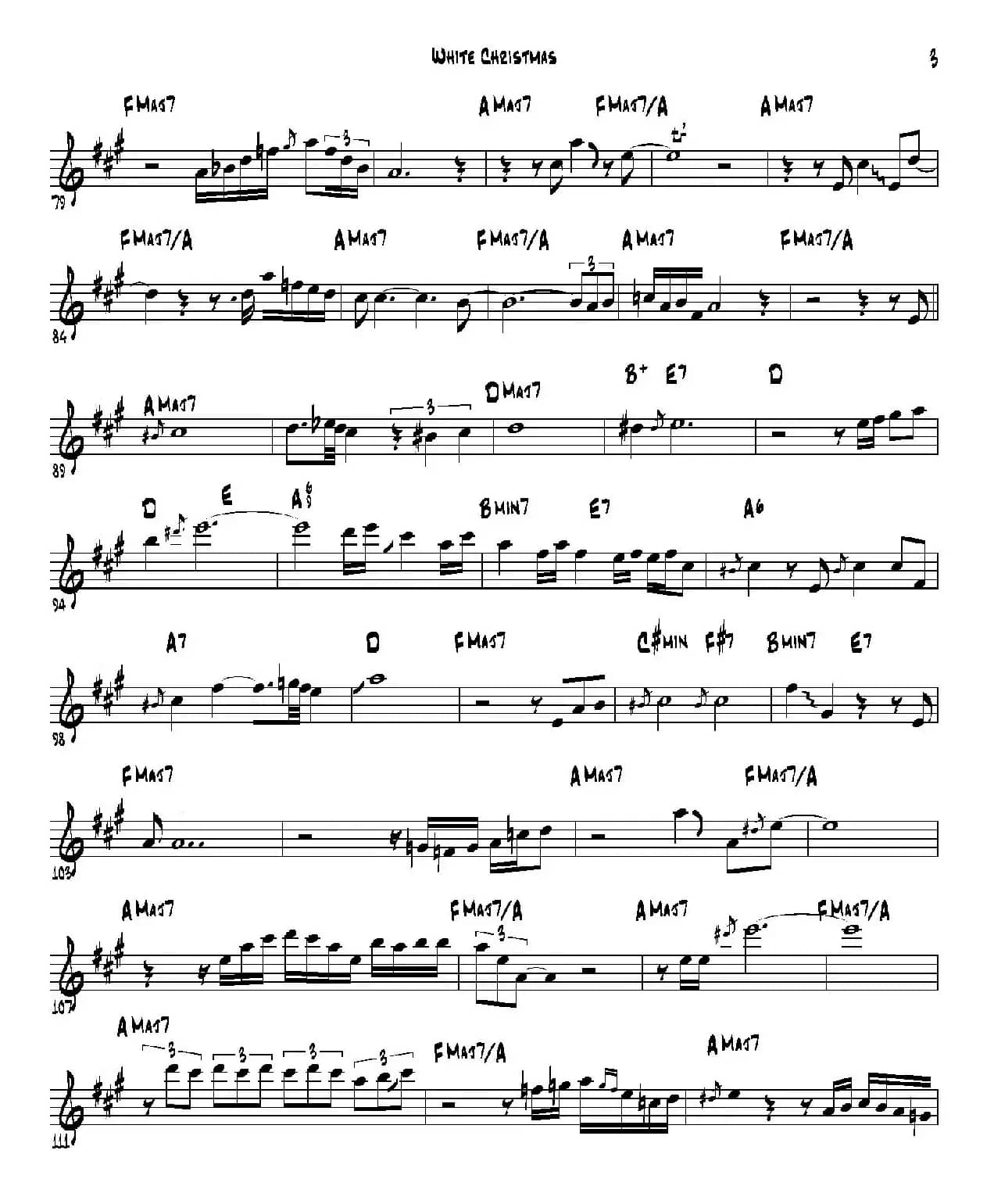 White Christmas（中音萨克斯）