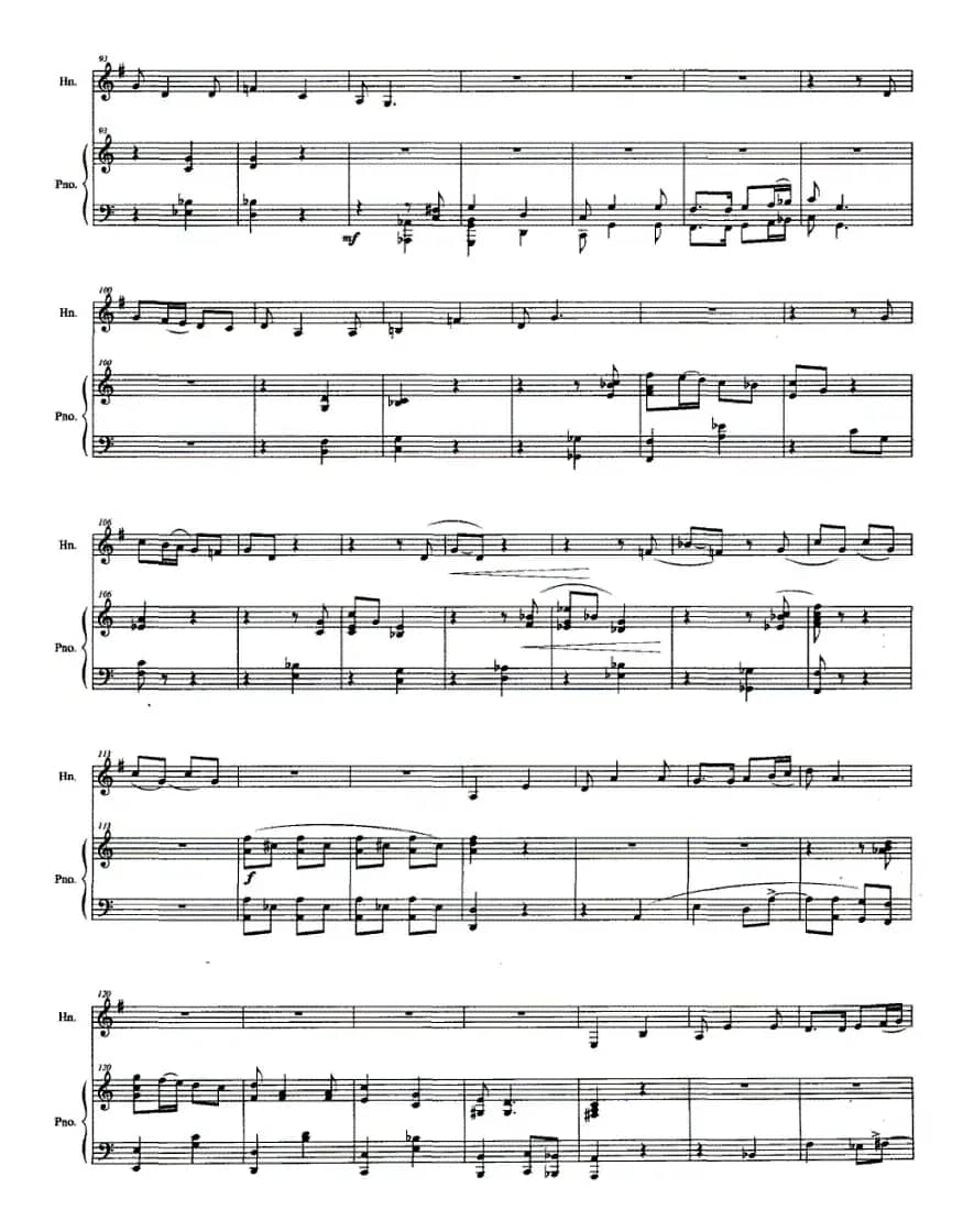 圆号与钢琴叙事曲