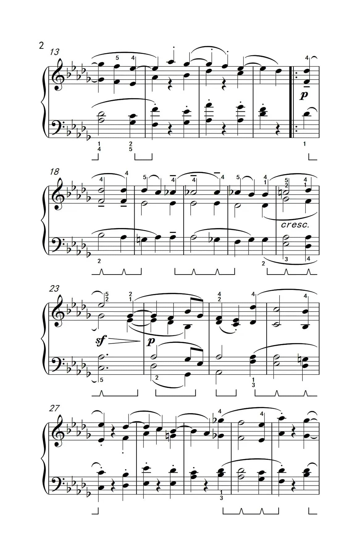 第十四号钢琴奏鸣曲（月光） 行板