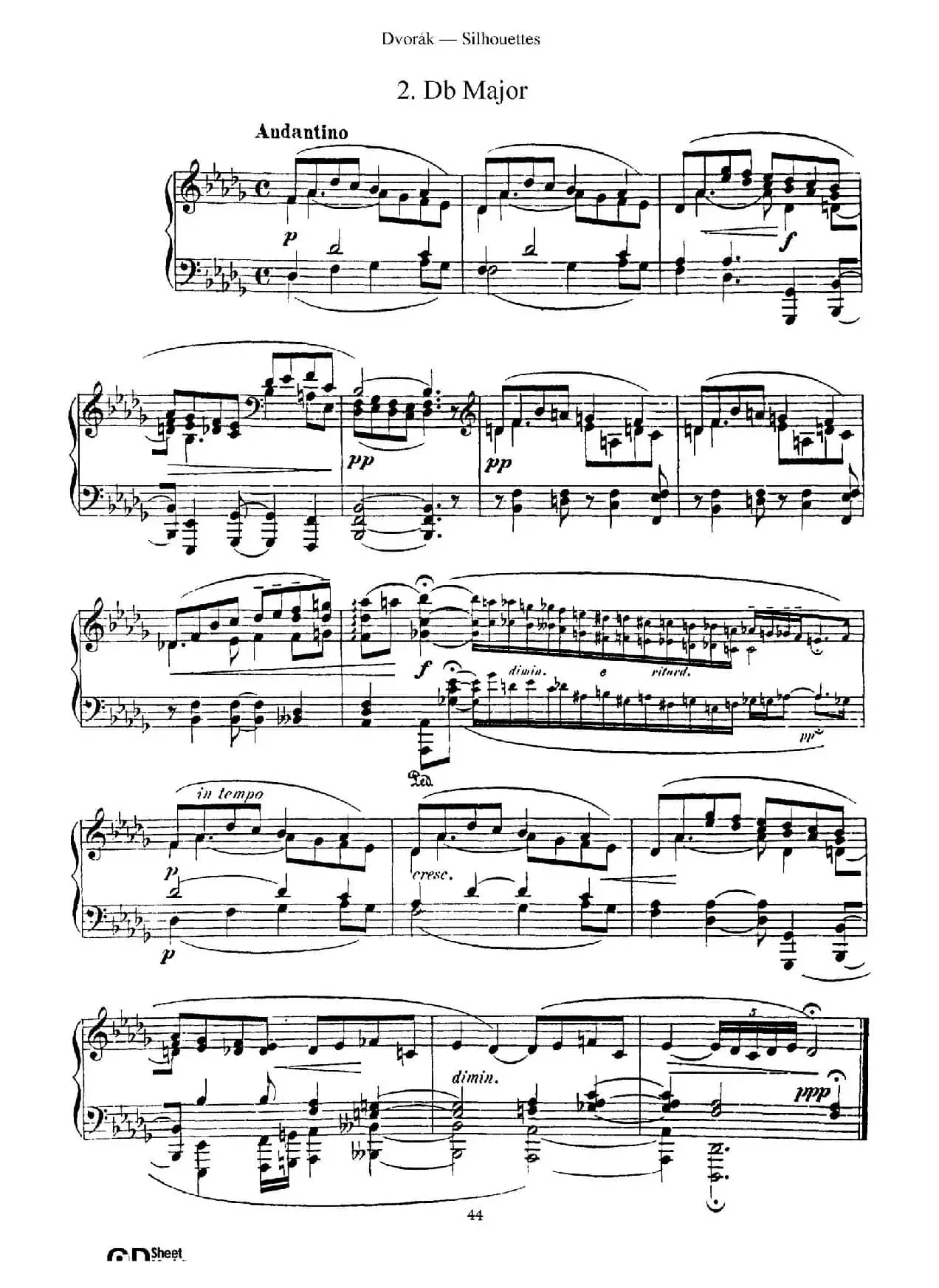 12 Silhouettes Op.8（12首剪影·2）