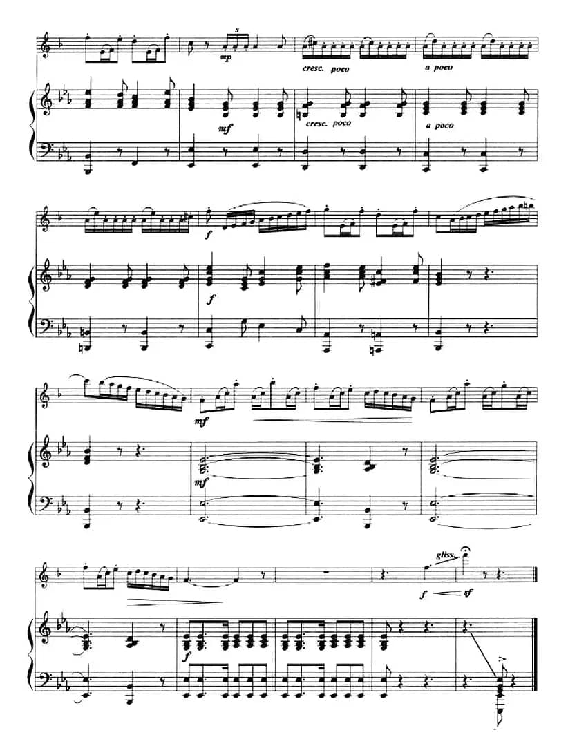 变奏曲（意大利民歌主题、小号+钢琴伴奏）