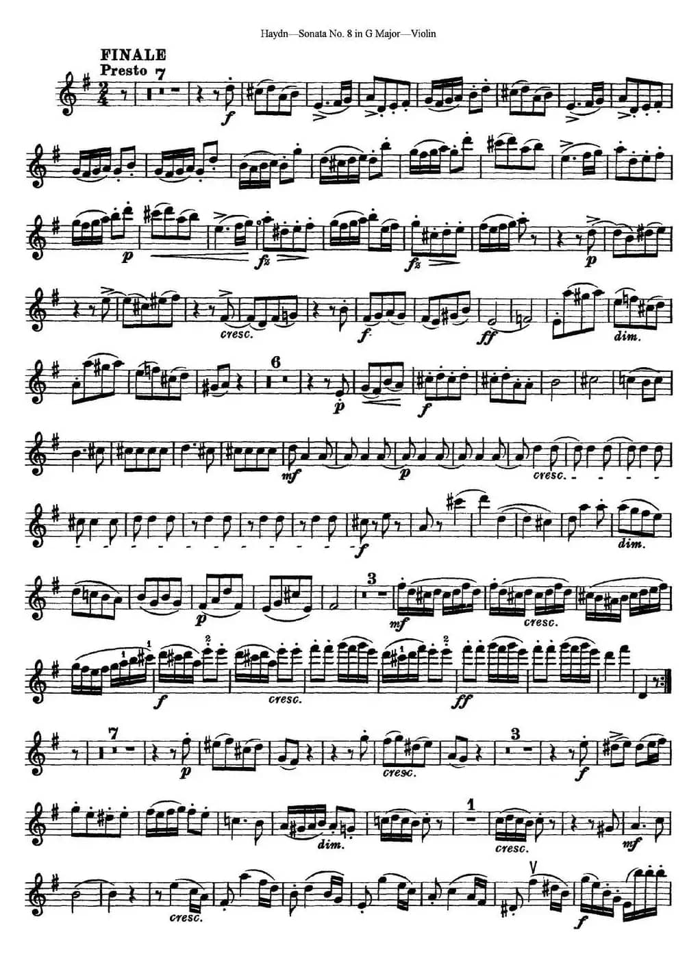 Violin Sonata No.8 in G Major