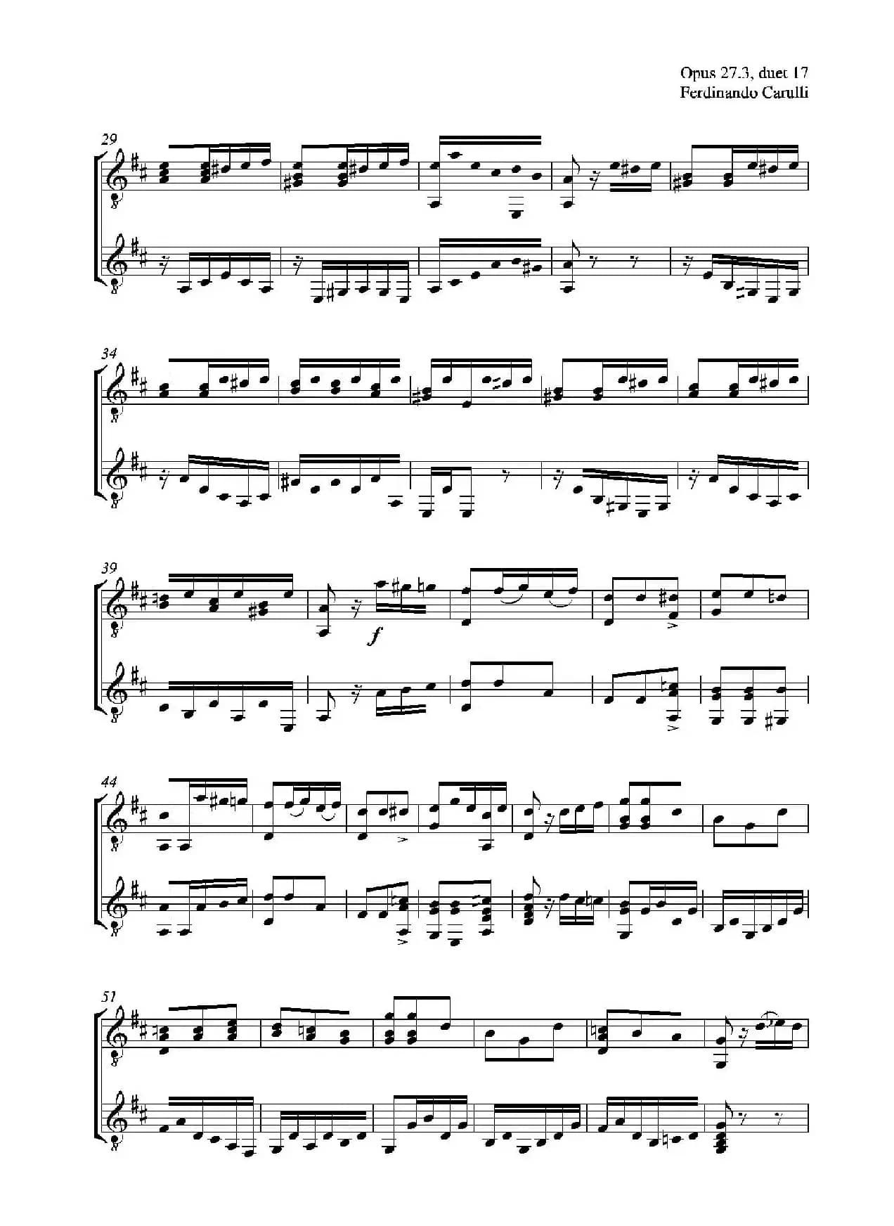 Metodo Completo Op.27-3（古典吉他二重奏练习·17）