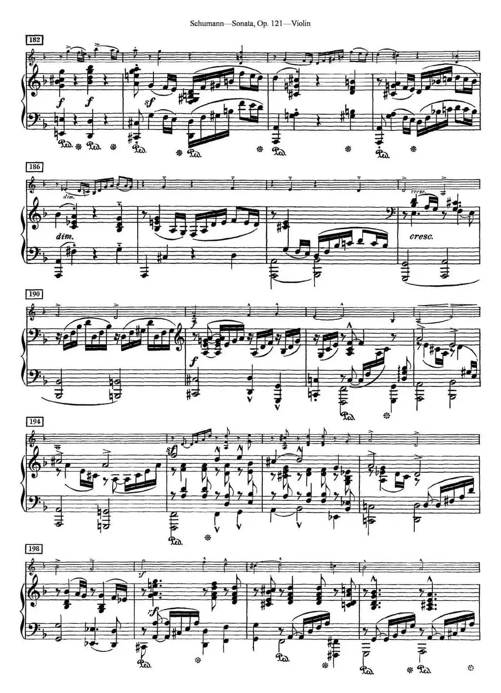 Violin Sonata Op.121（小提琴+钢琴伴奏）