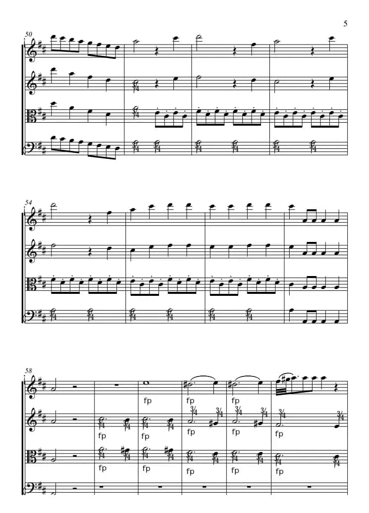 费加罗的婚礼（弦乐四重奏）