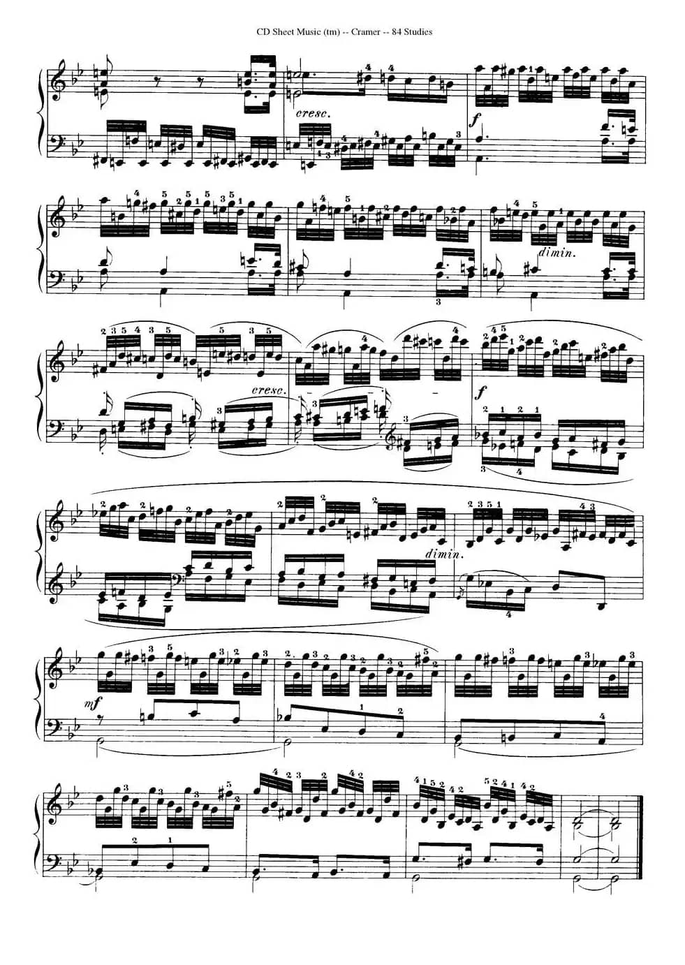 Cramer - 84 exercices（71—75）（克拉莫84首钢琴练习曲）