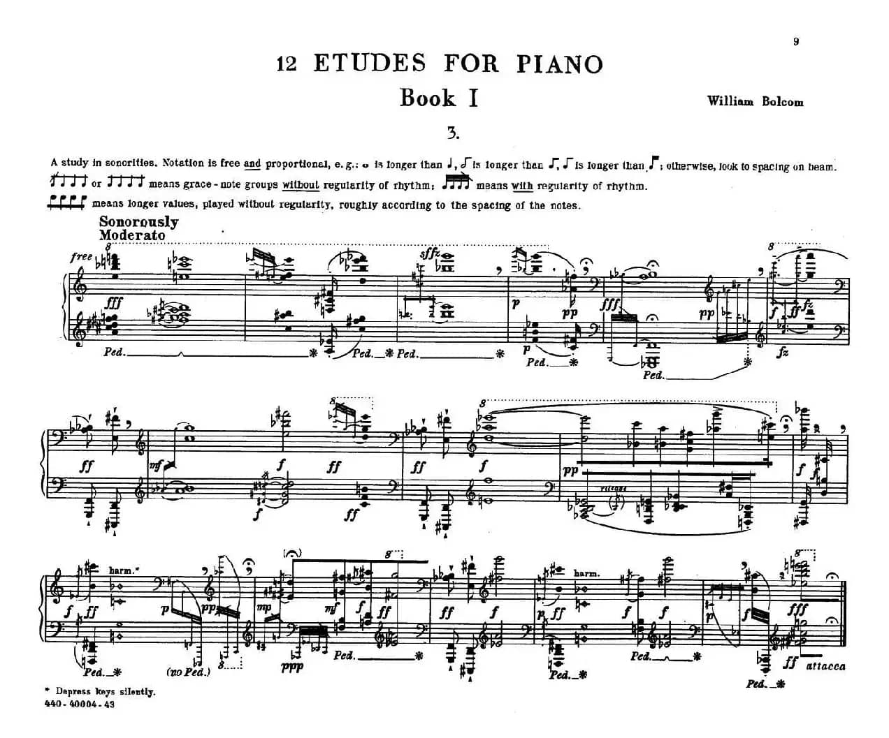 12 Etudes for Piano（博尔科姆12首钢琴练习曲·3）
