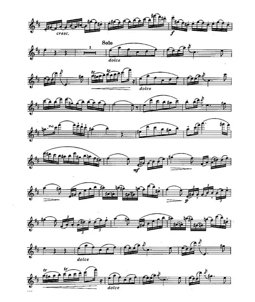 长笛九级考级曲谱（第四部分—2）