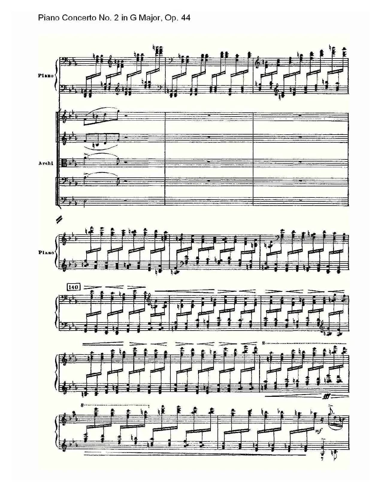 G大调第二钢琴协奏曲, Op.44第一乐章（一）