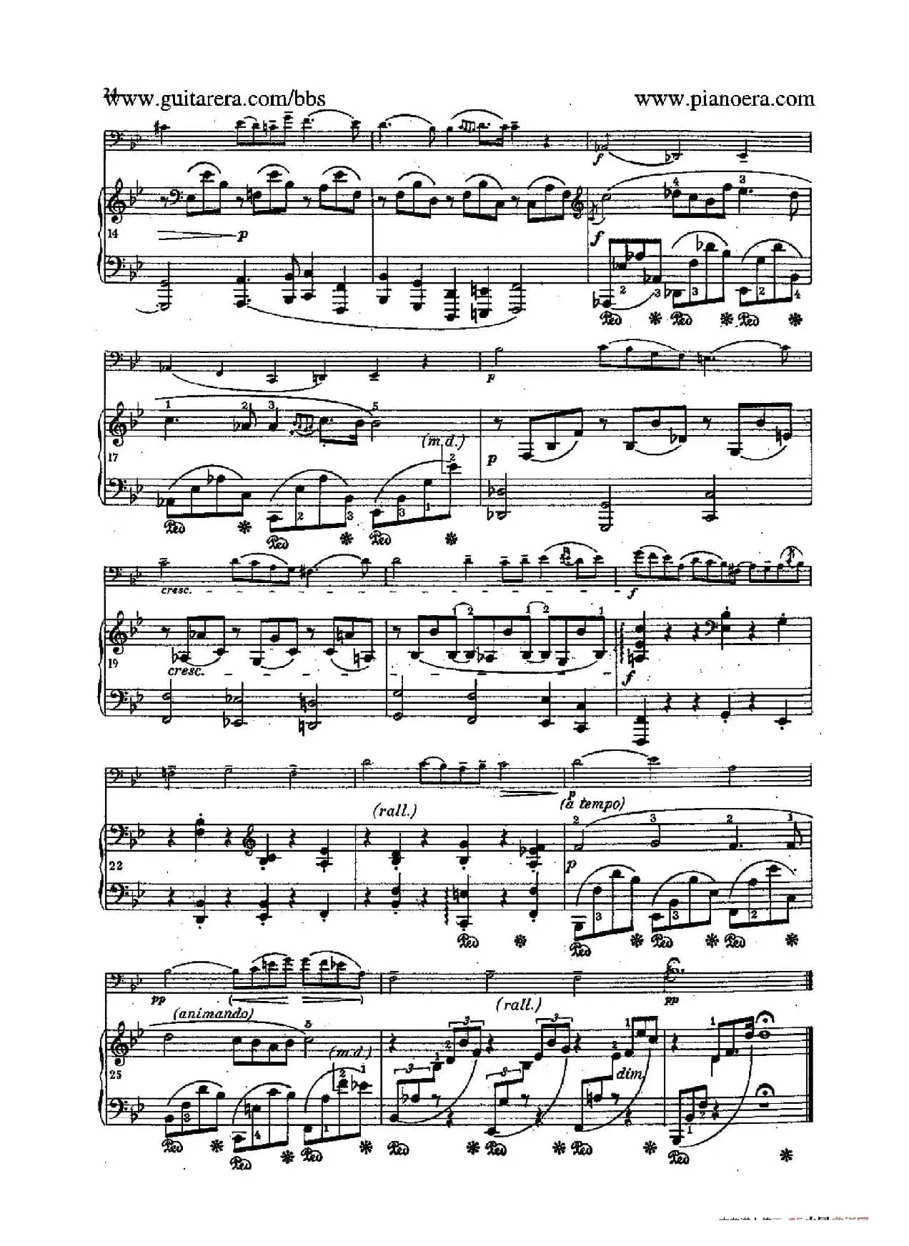 Sonata for Cello and Piano in g Minor Op.65（g小调大提琴奏鸣曲·大提琴+钢琴）