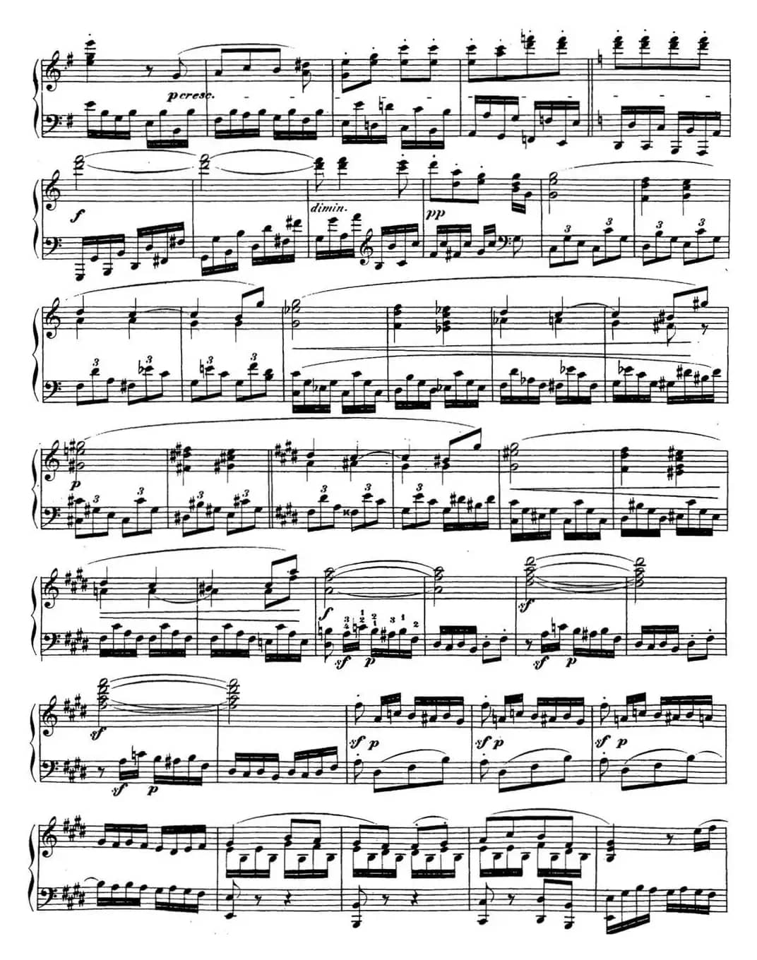 贝多芬钢琴奏鸣曲27 e小调 Op.90 E minor