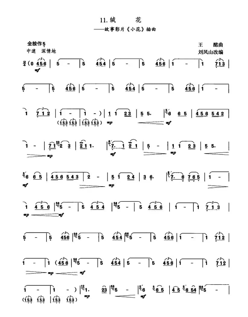 绒花（刘凤山改编版）