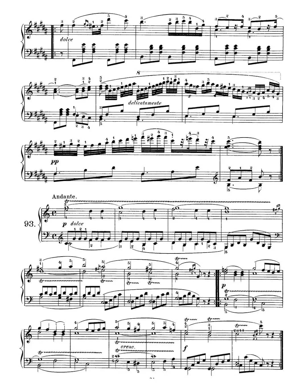 One Hundred and Ten Easy and Progressive Exercises Op.453（车尔尼110首简易练习曲 90——100）