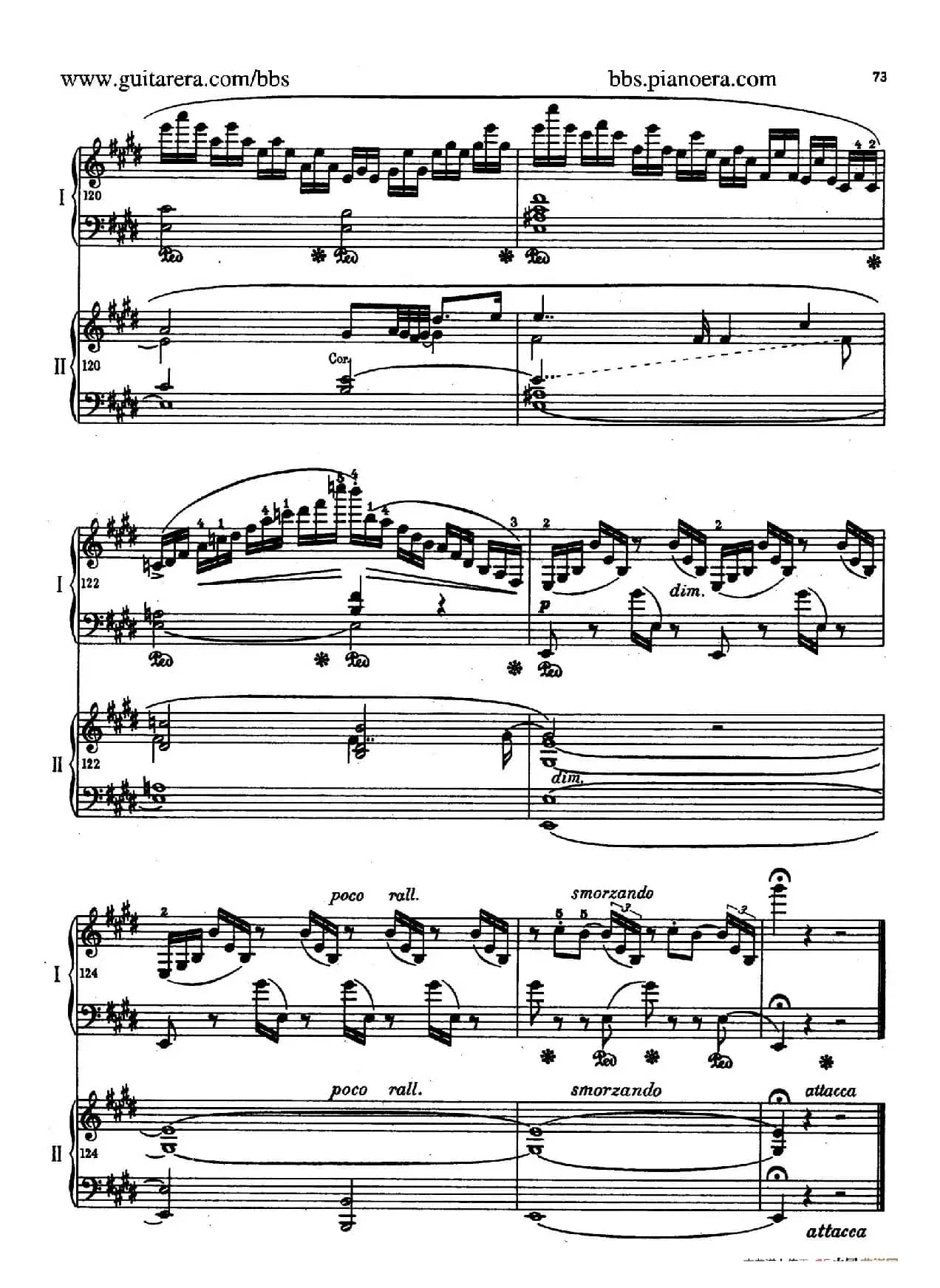 e小调第一钢琴协奏曲 Op.11（双钢琴版·第二乐章）