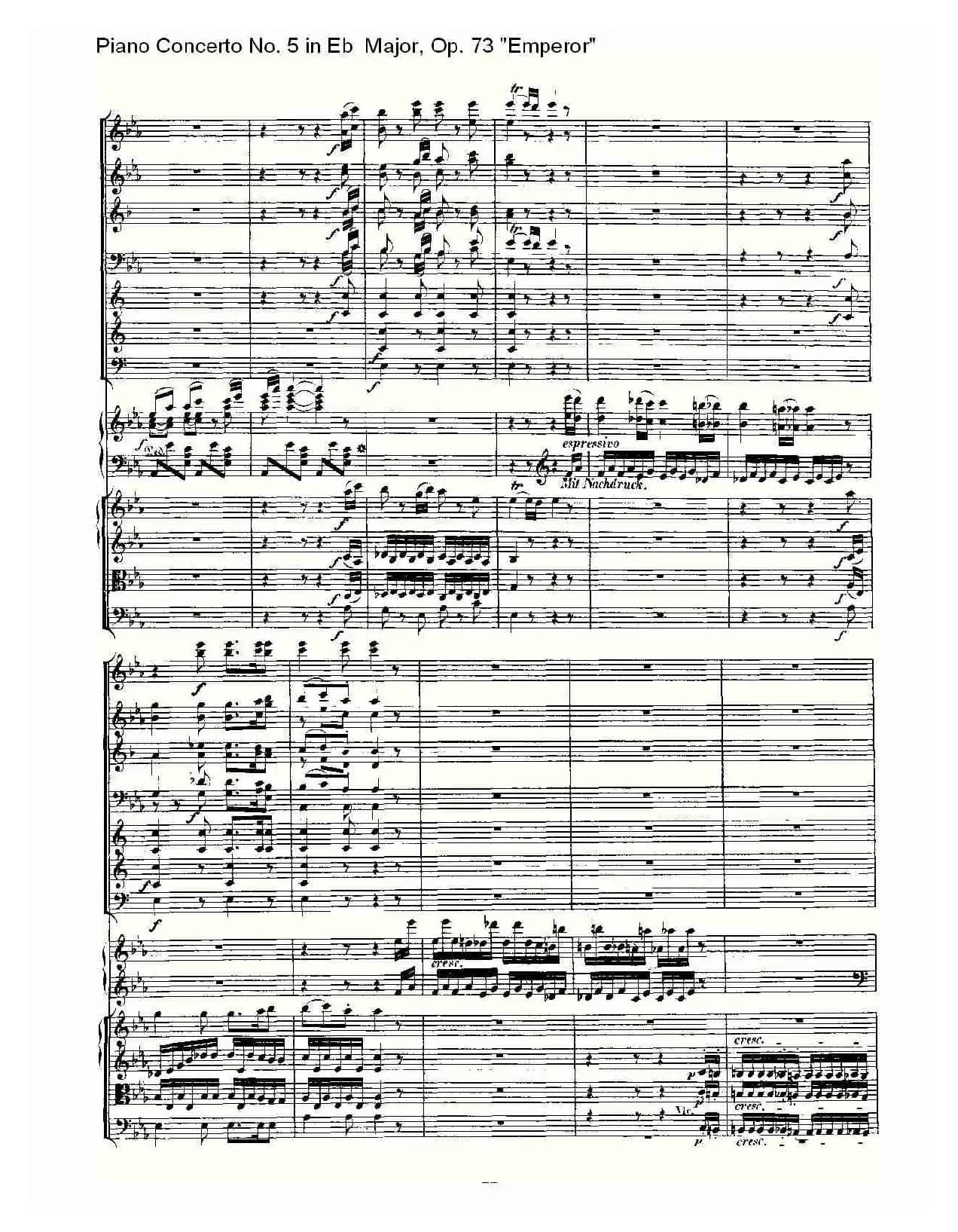 Eb大调钢琴第五协奏曲 Op.73“皇帝”第三乐章