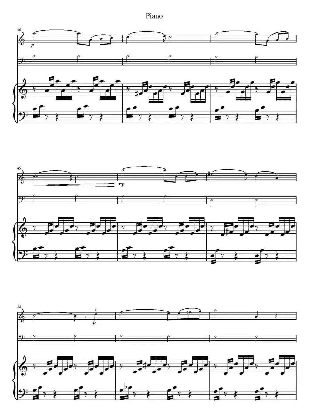 Ave Maria（小提琴+大提琴+钢琴伴奏）