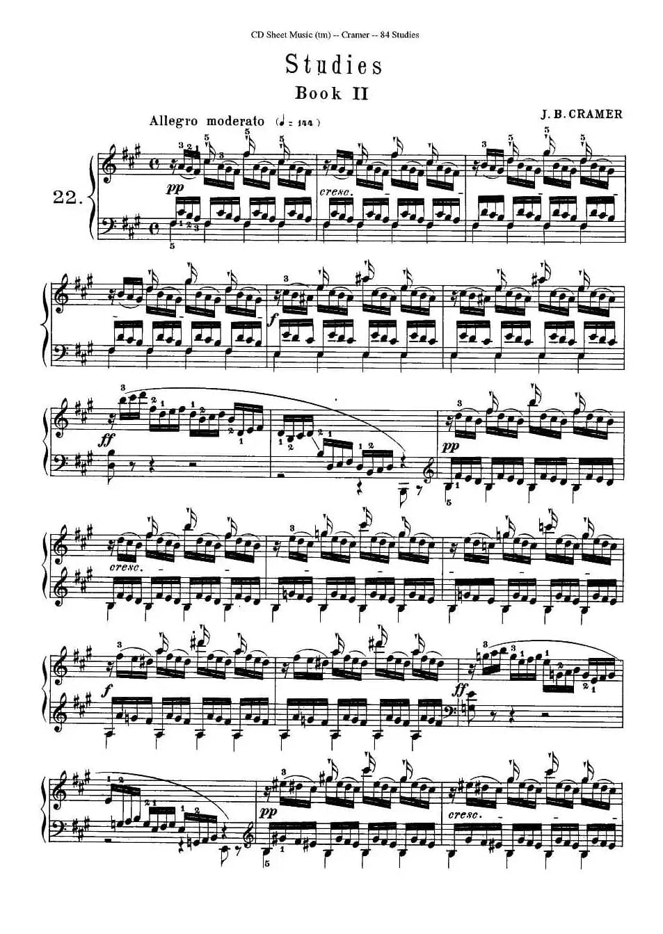 Cramer - 84 exercices（21—25）（克拉莫84首钢琴练习曲）