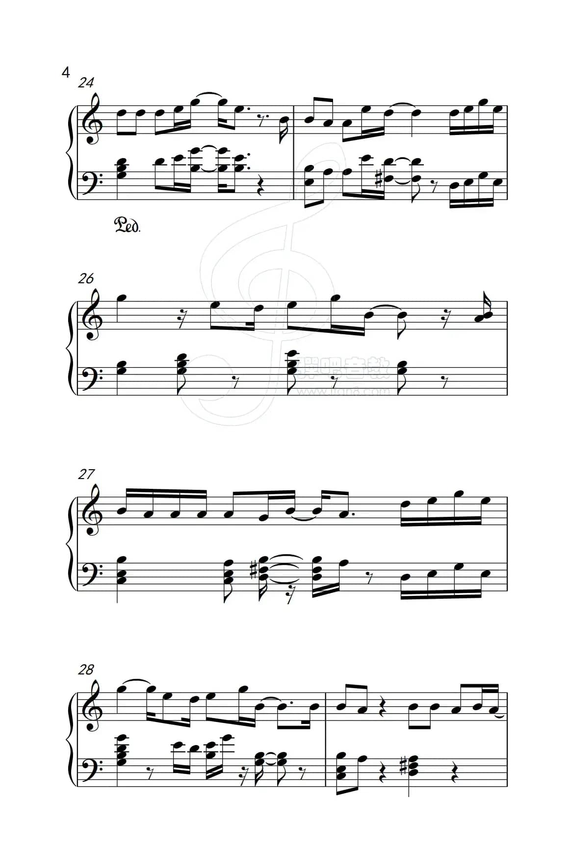 吻别（《弹吧音教》制谱版）