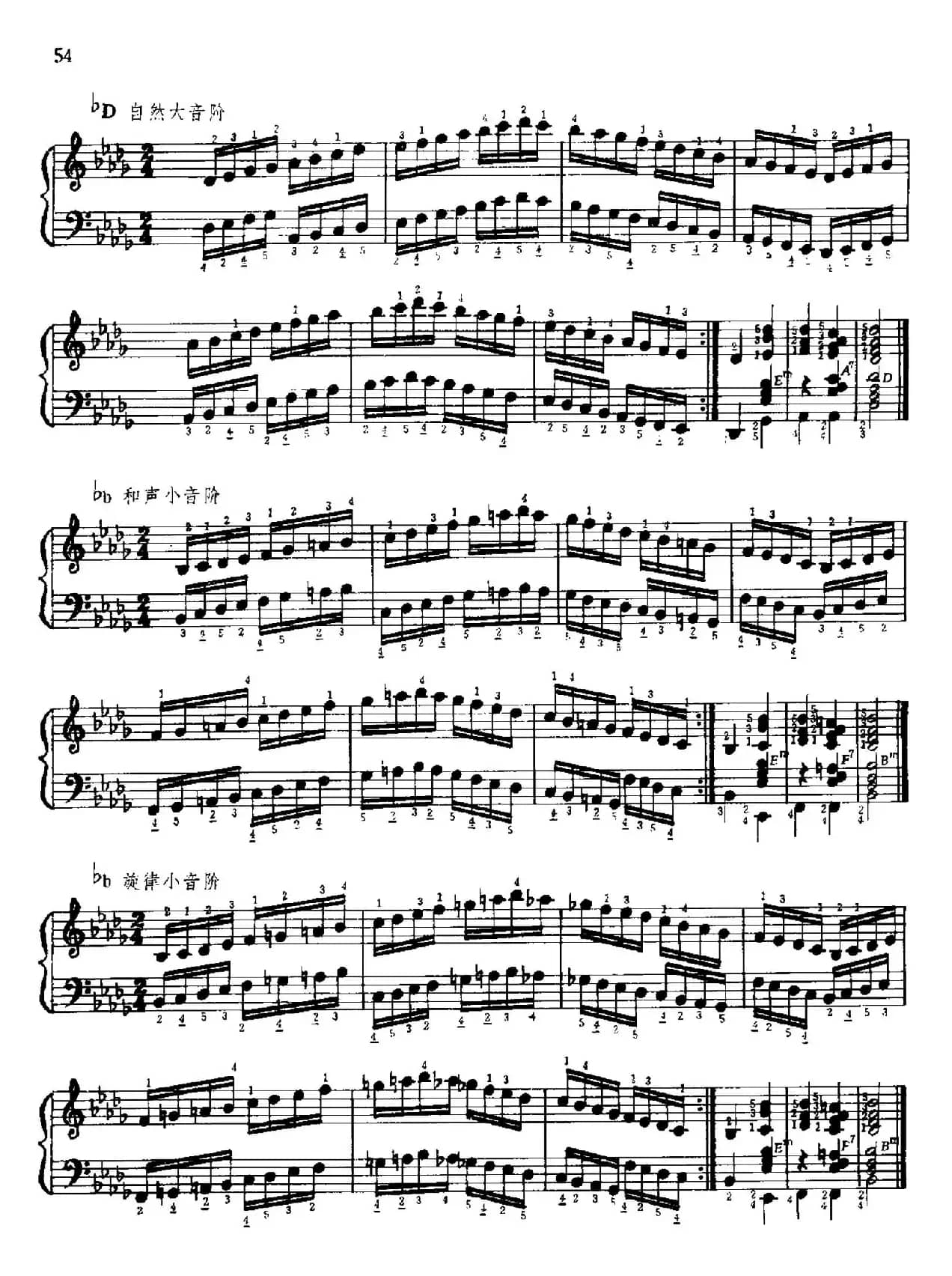 手风琴手指练习 第二部分（十二个大、小音阶的练习）