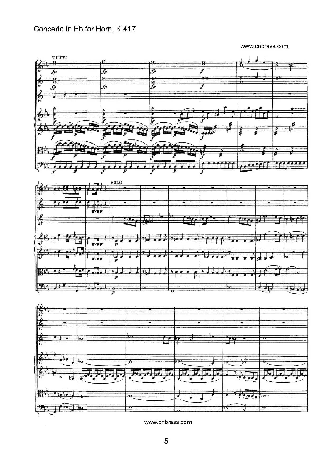 圆号协奏曲（作品K417）