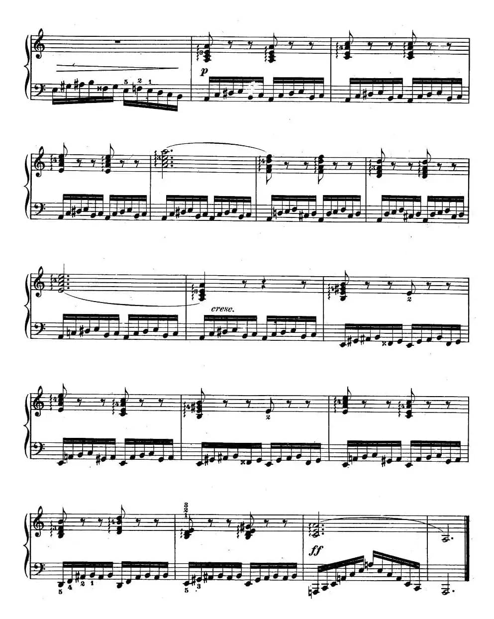 《车尔尼钢琴手指灵巧初步练习曲》OP.636-14