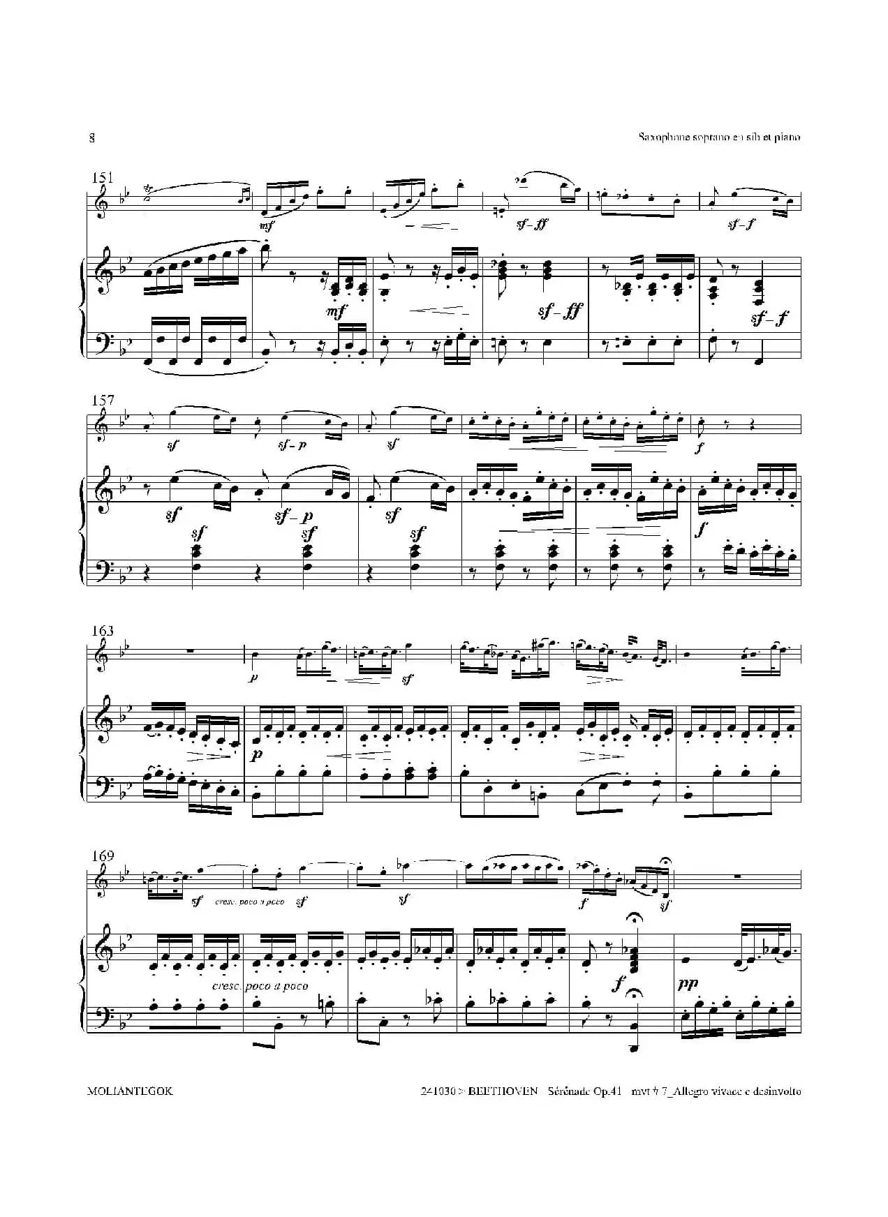 小夜曲 Op.41（高音萨克斯+钢琴伴奏）