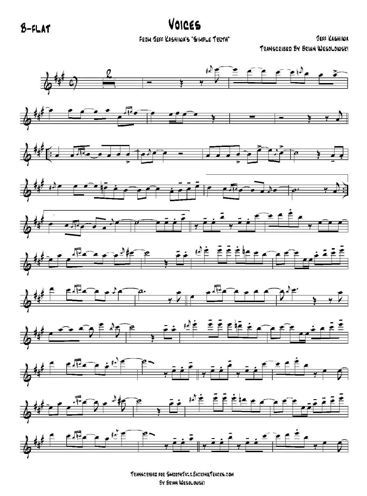 Voices（次中音萨克斯）