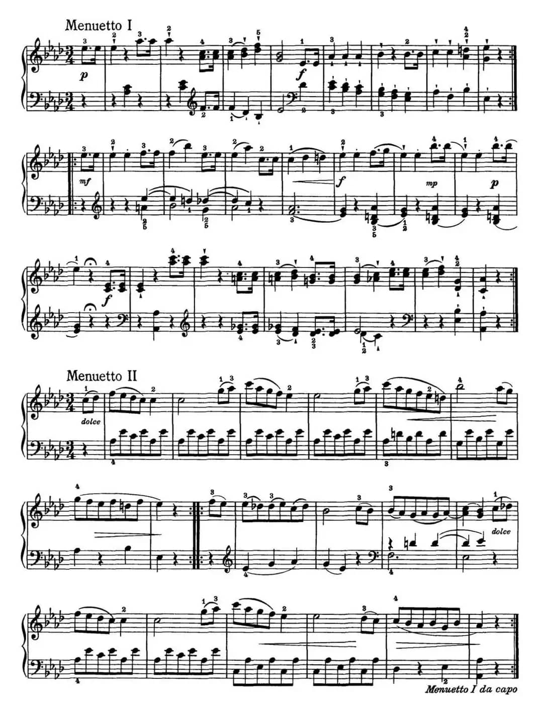 海顿 钢琴奏鸣曲 Hob XVI 43 in A-flat major