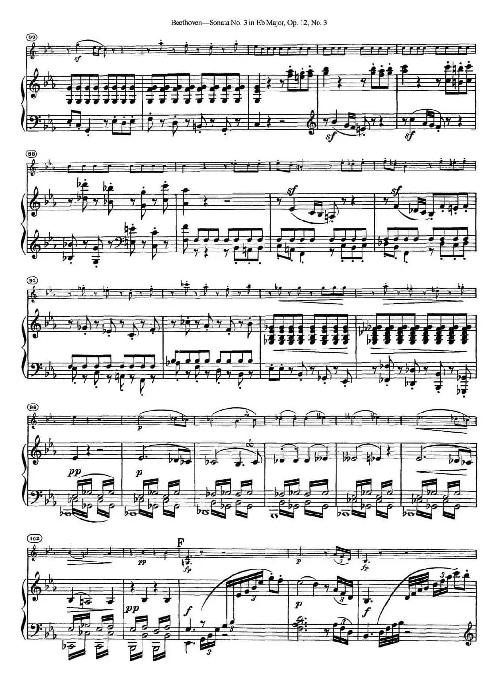 Violin Sonata No.3 in Eb Major Op.12 No.3（小提琴+钢琴伴奏）