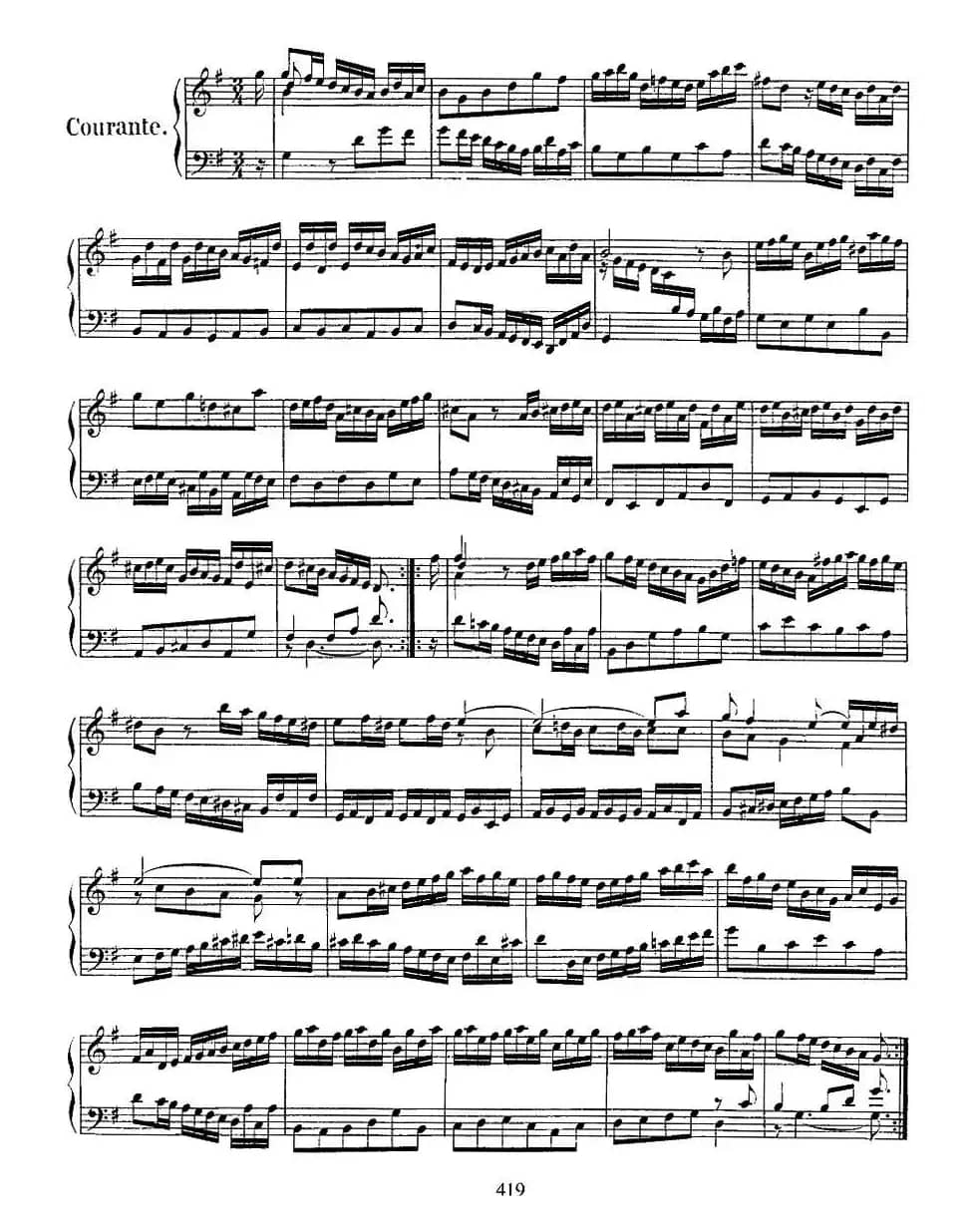 法国组曲之五:G大调