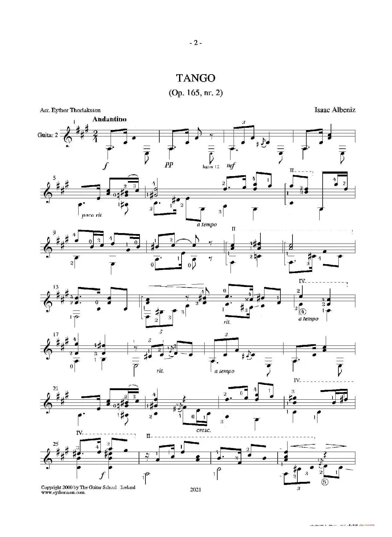 Tango(Guitar Duett)（古典吉他）