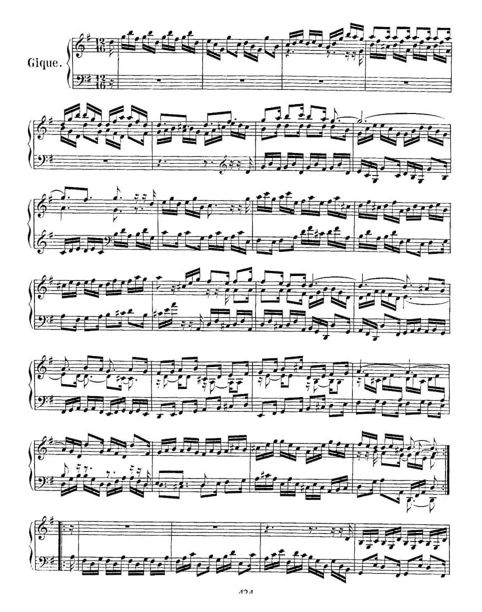 法国组曲之五:G大调