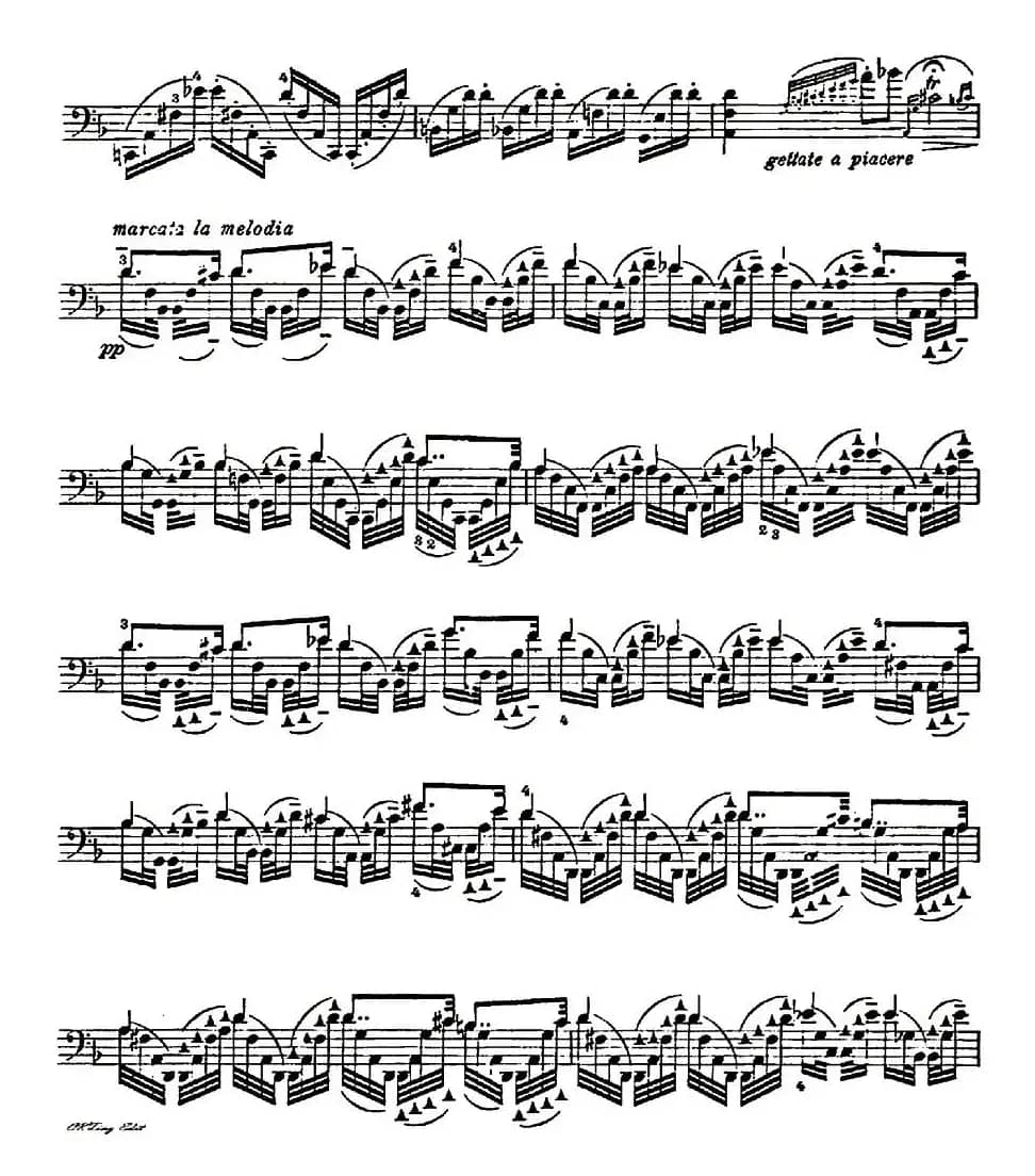 A. Piatti 12 Caprice Op.25（皮阿蒂 12首大提琴随想曲) 第五）