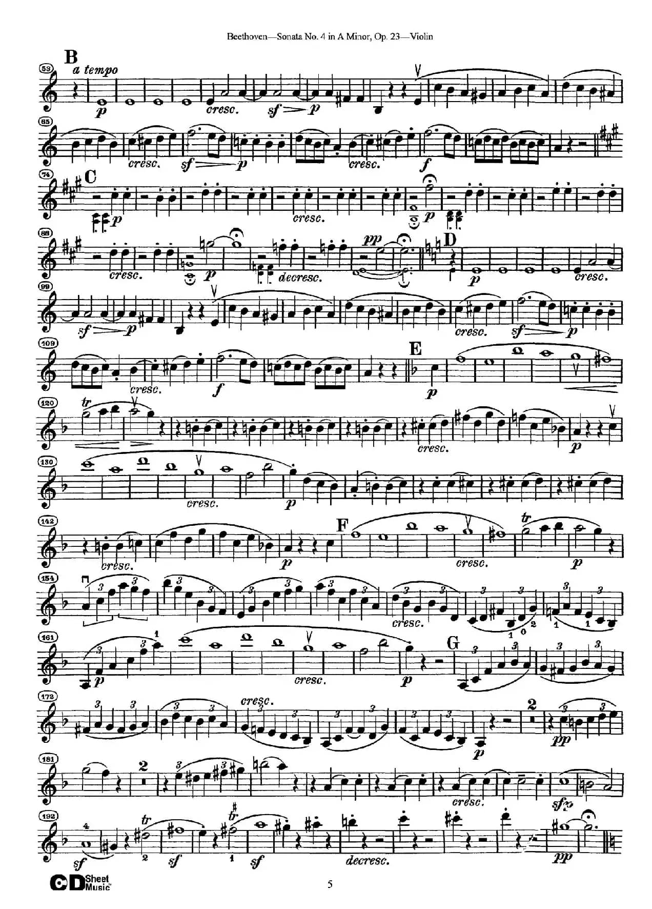 A小调第四小提琴奏鸣曲（Sonata No.4 in A Minor Op.23）