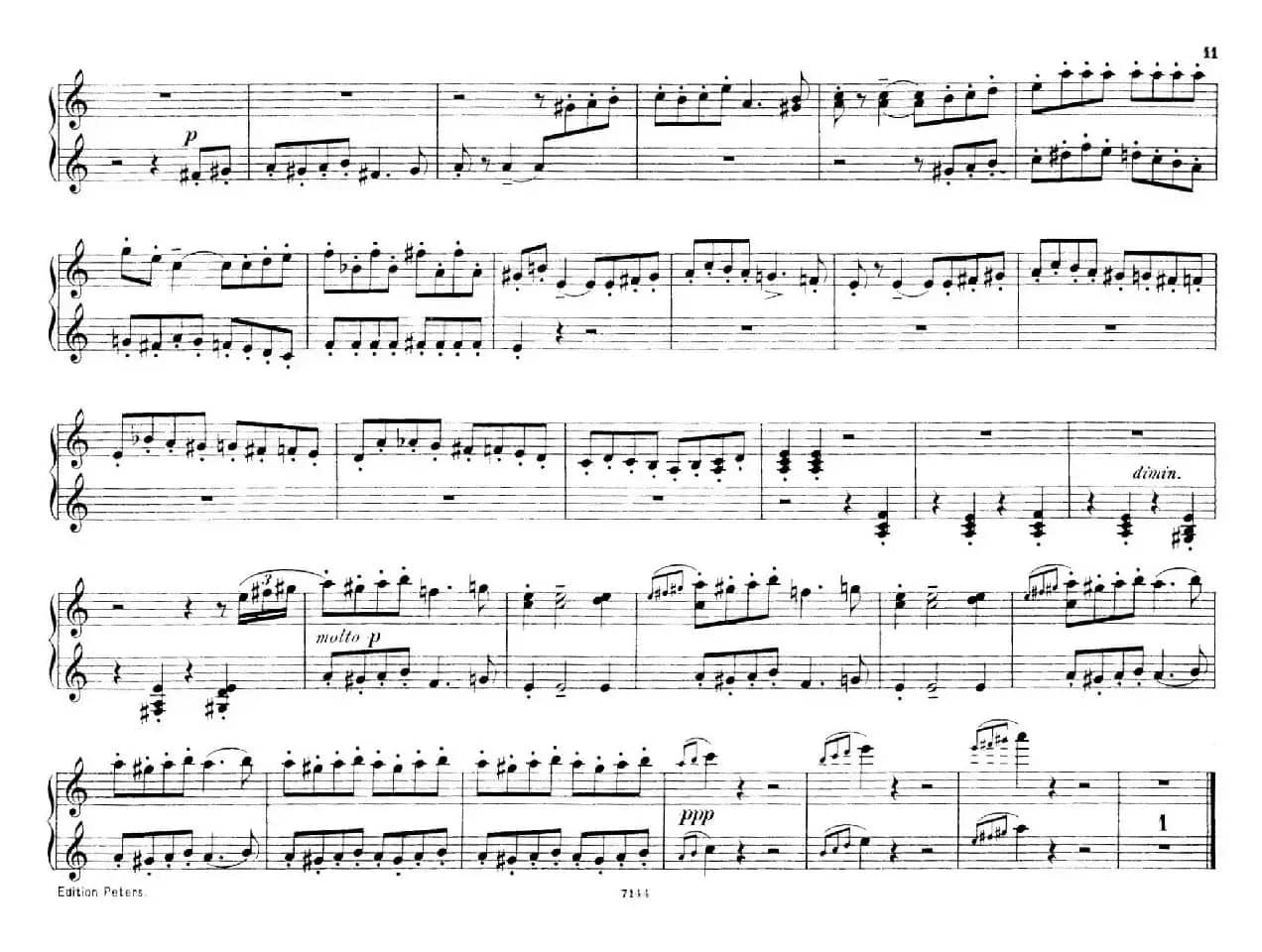 Deux Morceaux Pour Quatre Mains Op.43(2首四手联弹小品·1)