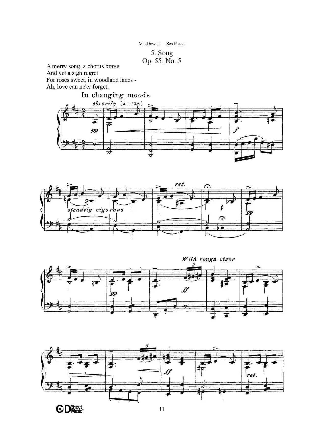 海景 Sea Pieces Op.55(No.5)