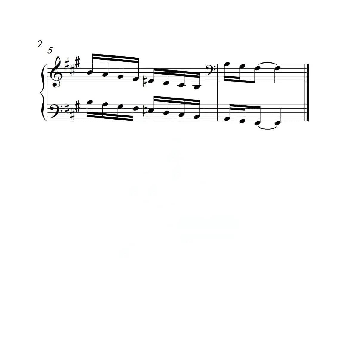 第三级 升f小调音阶（中国音乐学院钢琴考级作品1~6级）