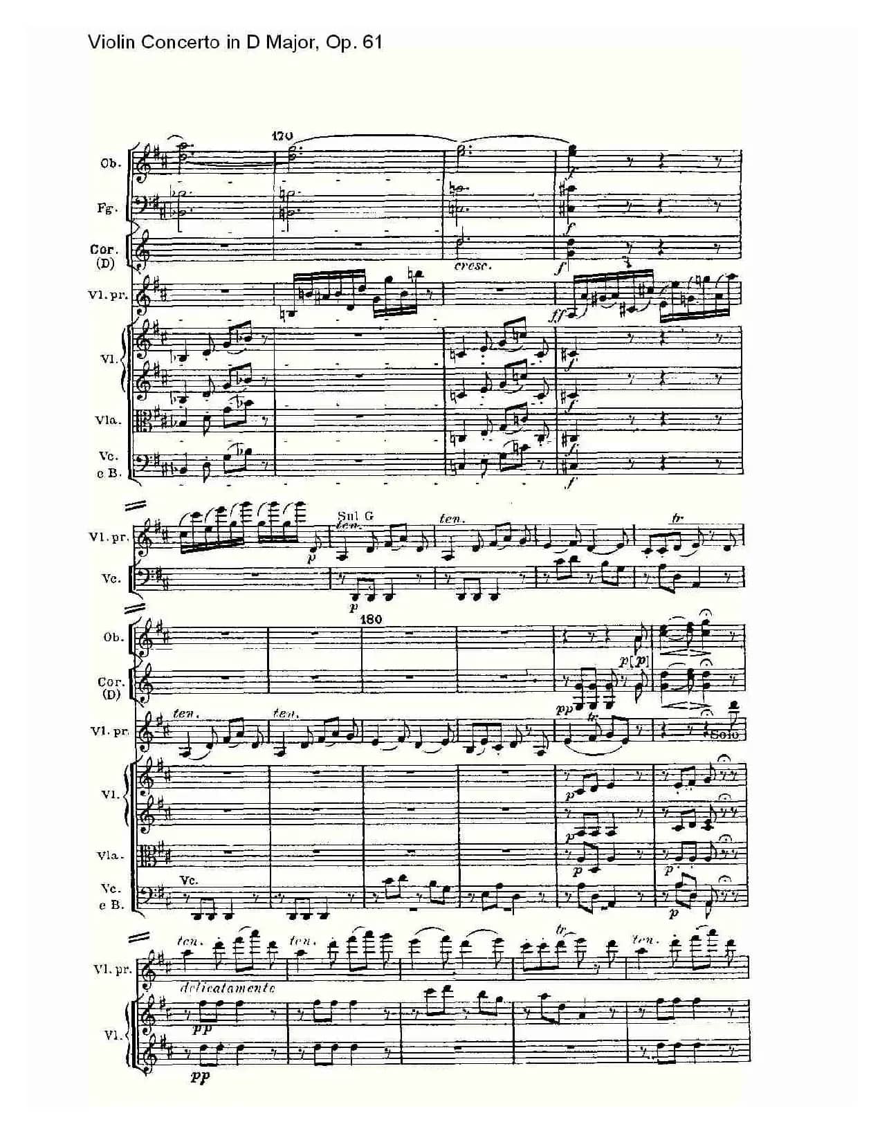 D大调小提琴协奏曲 Op.61第三乐章