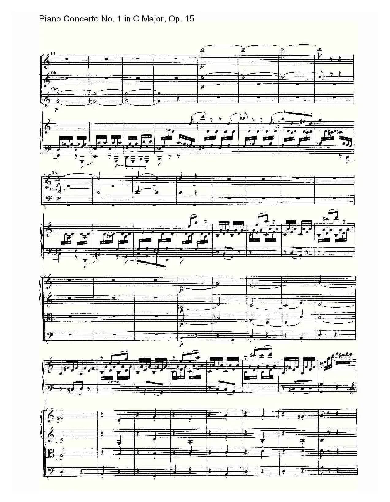 C大调钢琴第一协奏曲 Op.15 第三乐章